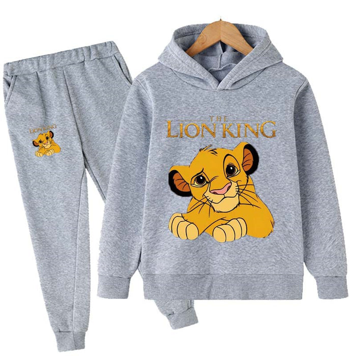 Lion King And Simba Print Hoodies And Long Pants Sets