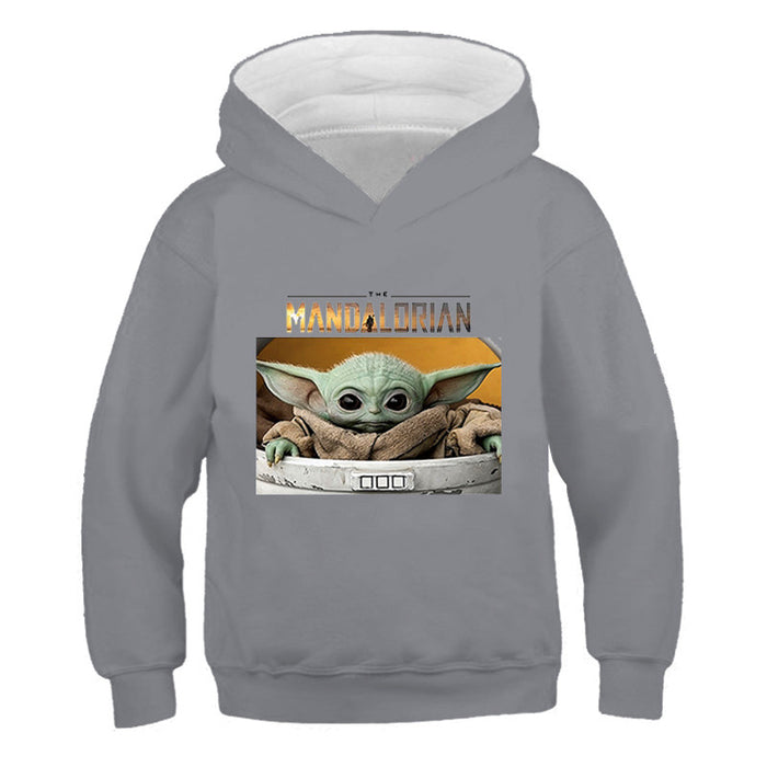 Long Sleeve Casual Yoda Print Sweatshirt