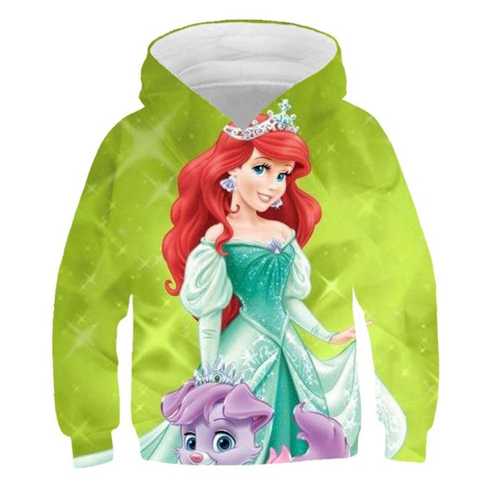 Long Sleeve Mermaid Printed Hoodie