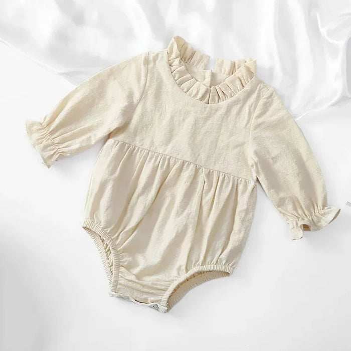 Long Sleeve Ruffles Romper