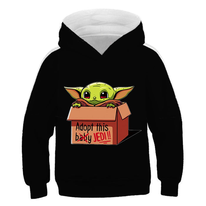 Long Sleeve Yoda Print Sweatshirt