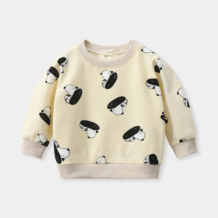 Long Sleeve Animal And Character Prints Sweatshirt