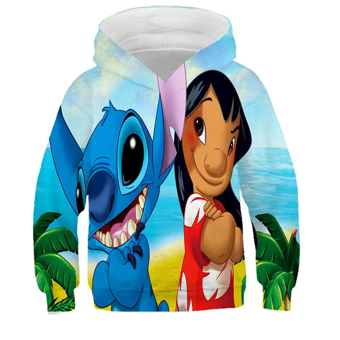 Loose Cartoon Casual Hooded Sweatshirt