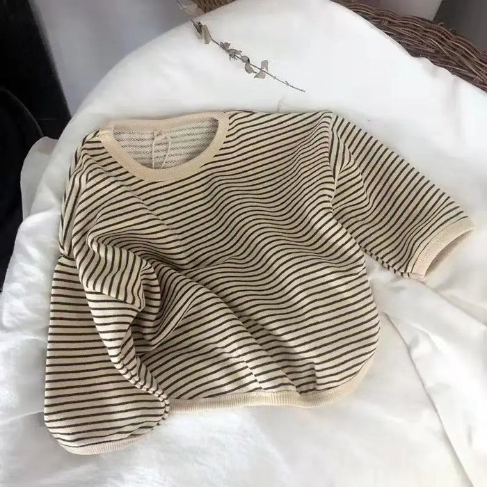 Loose Striped Patterned Comfy Sweatshirt