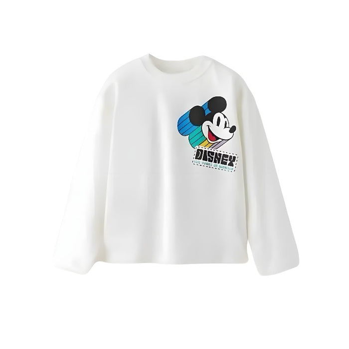 Mickey Mouse Print Long Sleeved T Shirt For Kids