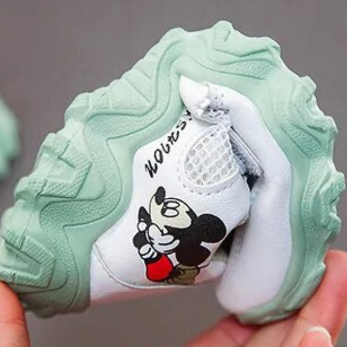 Mickey Printed Breathable Net Sneakers