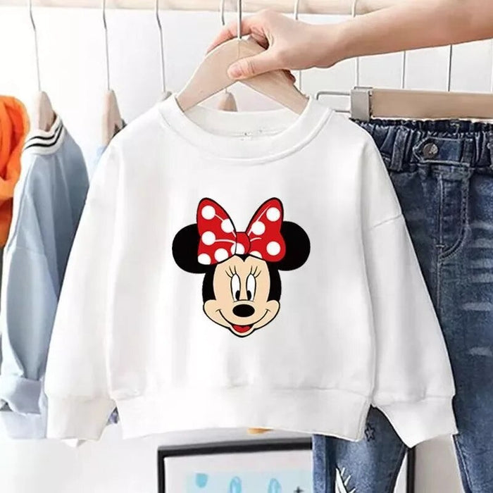 Minnie Mouse Print Long Sleeve Sweatshirt For Toddlers