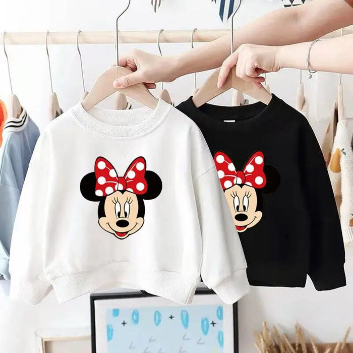 Minnie Mouse Print Long Sleeve Sweatshirt For Toddlers