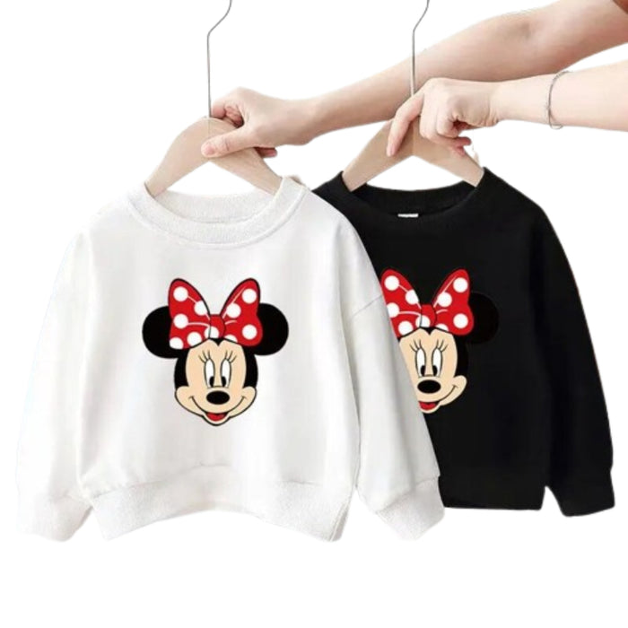 Minnie Mouse Print Long Sleeve Sweatshirt For Toddlers