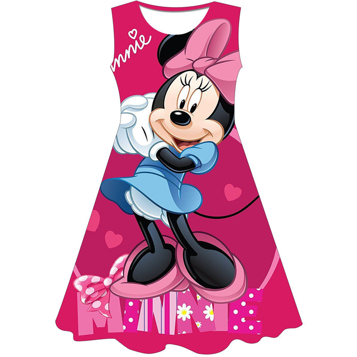 Minnie Mouse Printed Elegant Dress