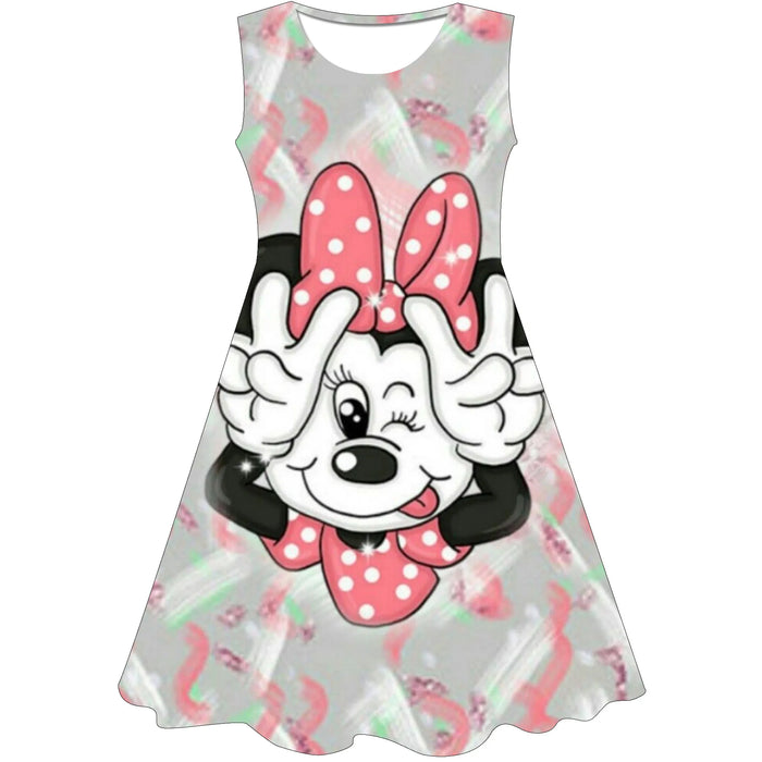 Minnie Mouse Printed Elegant Dress