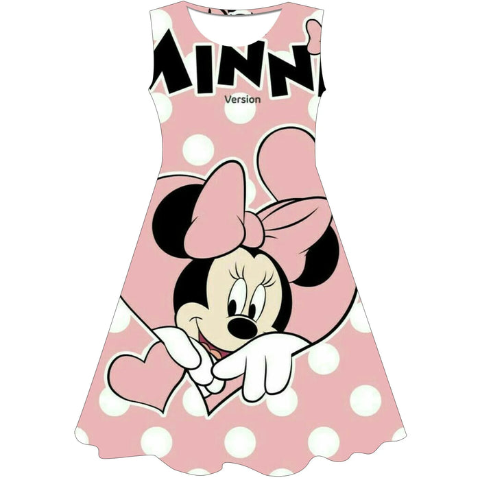 Minnie Mouse Printed Sleeveless Dress