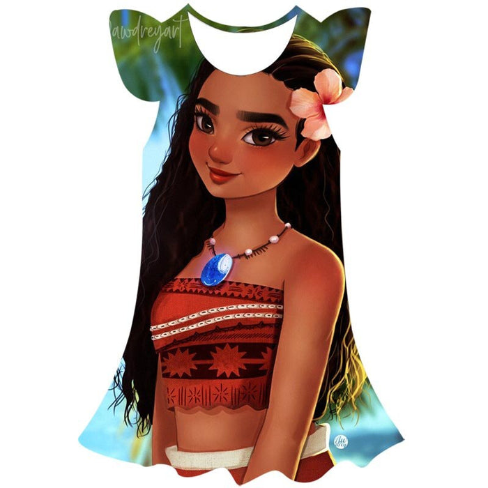 Moana Princess Casual Summer Dress