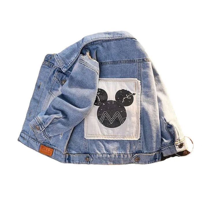 Kids Cartoon Denim Jackets Mickey Mouse Designs