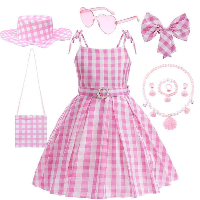 Gingham Dress With Complete Costume Set