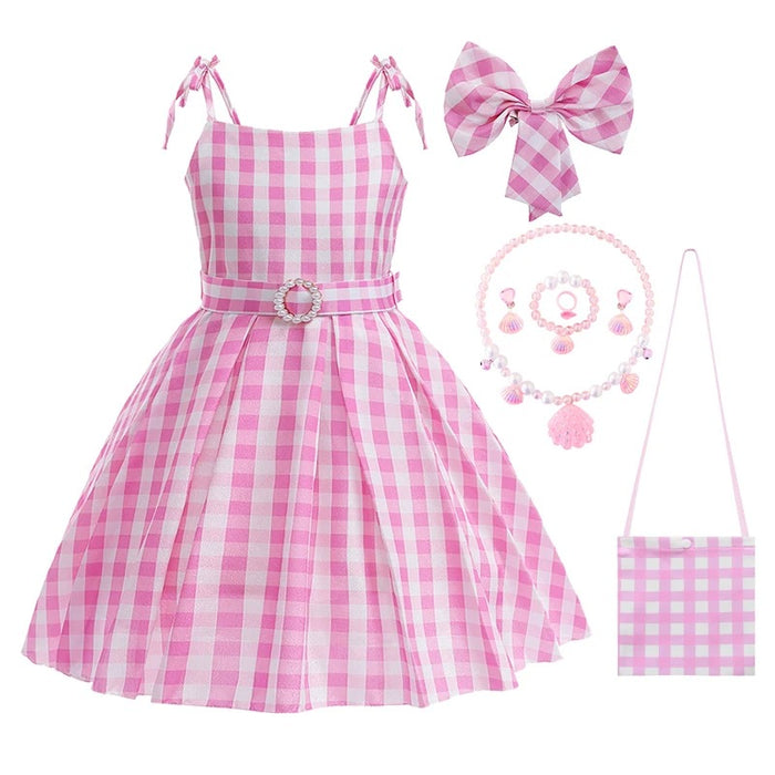 Gingham Dress With Complete Costume Set