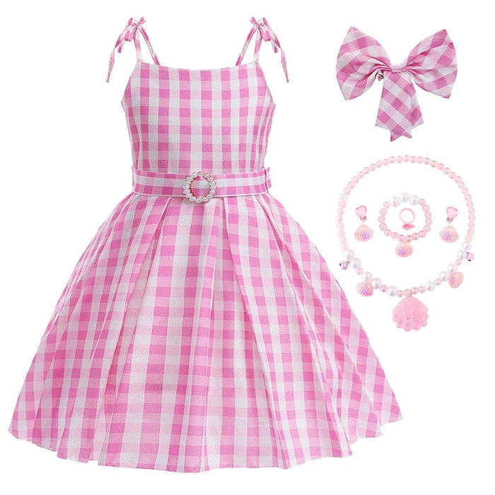 Gingham Dress With Complete Costume Set