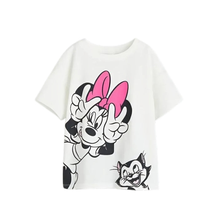 Playful Cartoon Print T Shirt