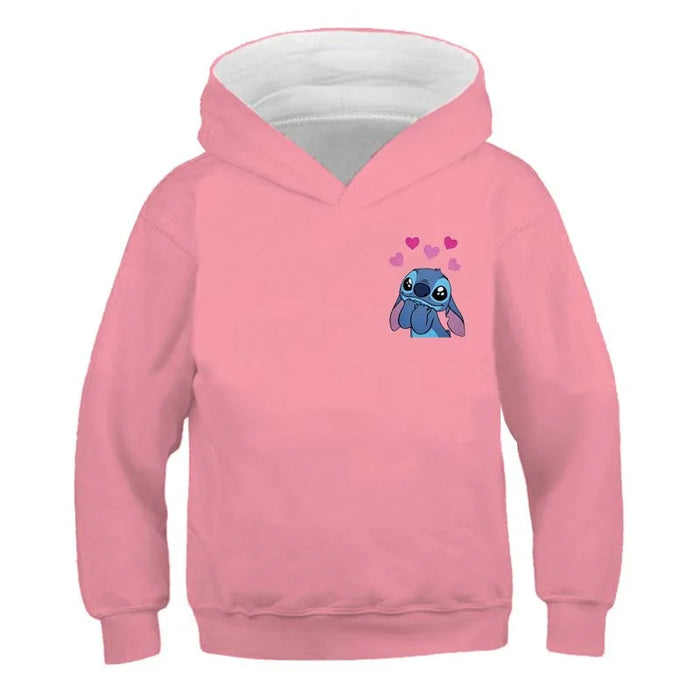 Playful Character Hoodie In Vivid Colors