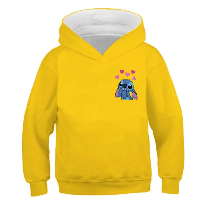 Playful Character Hoodie In Vivid Colors