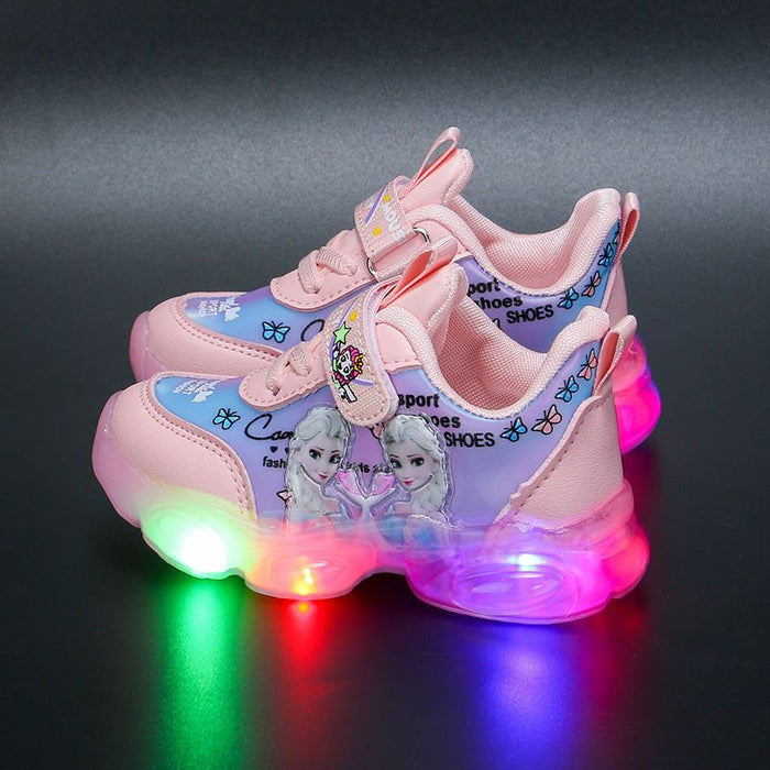 Princess Elsa Printed Casual LED Shoes