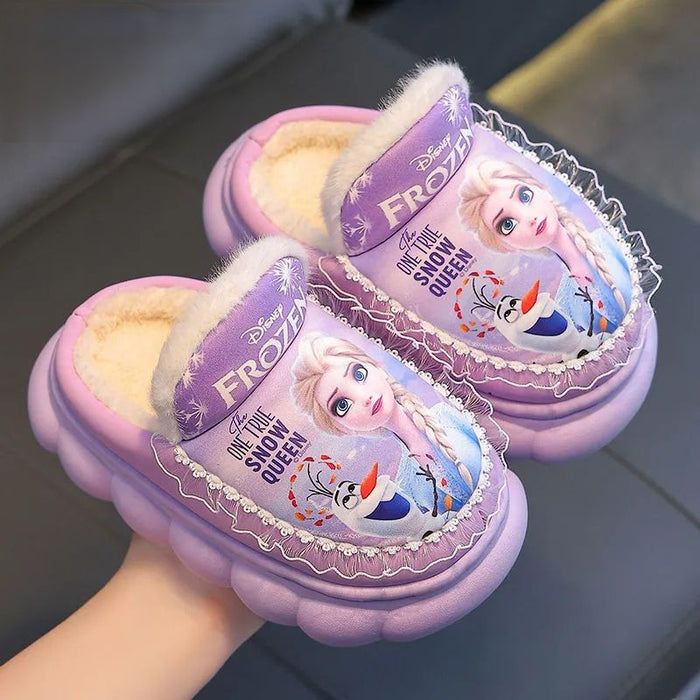 Princess Elsa Warm Waterproof Comfy Slippers