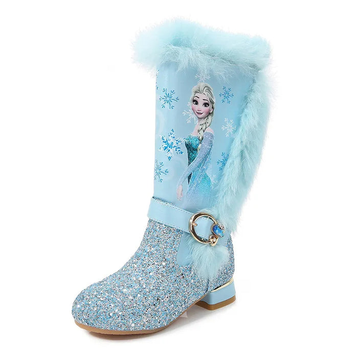 Princess Theme High Top Plush Snow Boots