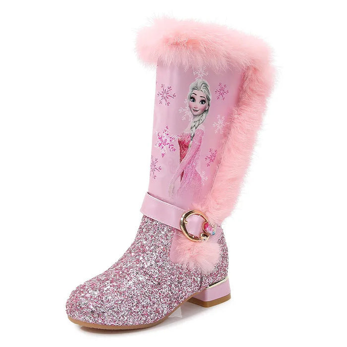 Princess Theme High Top Plush Snow Boots