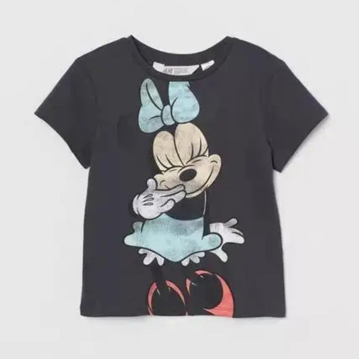 Round Collar Mickey Cartoon T Shirt