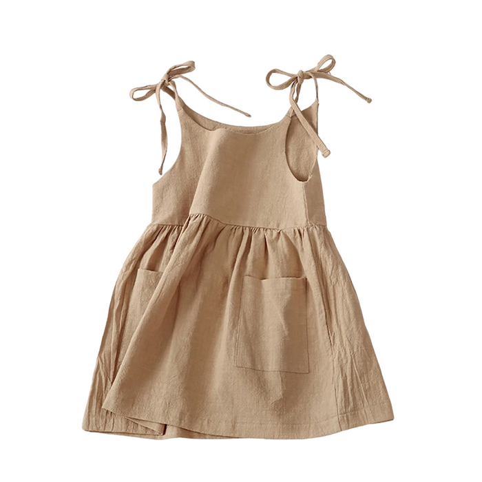 Rustic Suspender Sundress With Pocket