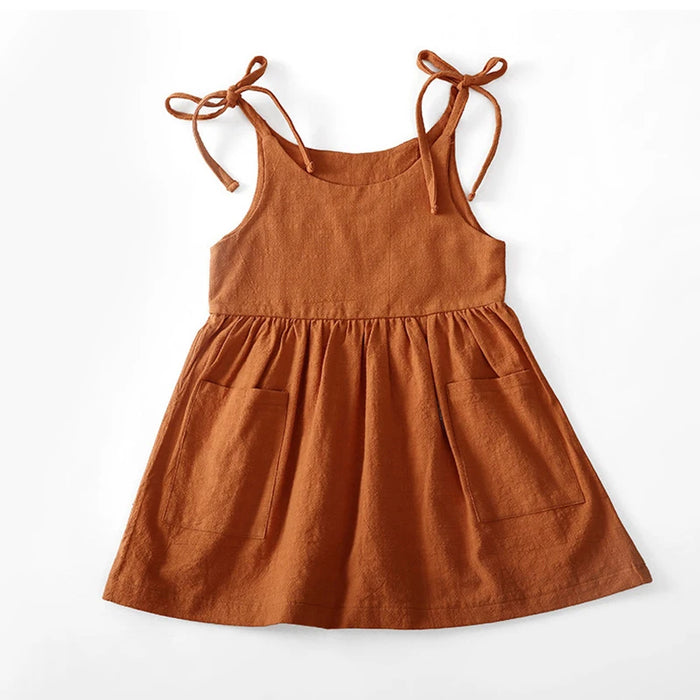 Rustic Suspender Sundress With Pocket