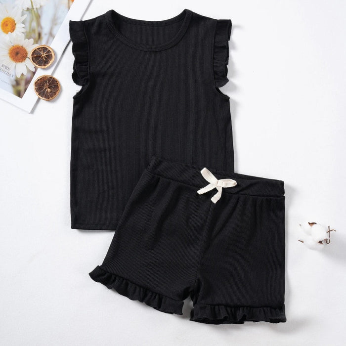 Sleeveless Tops And Shorts Set