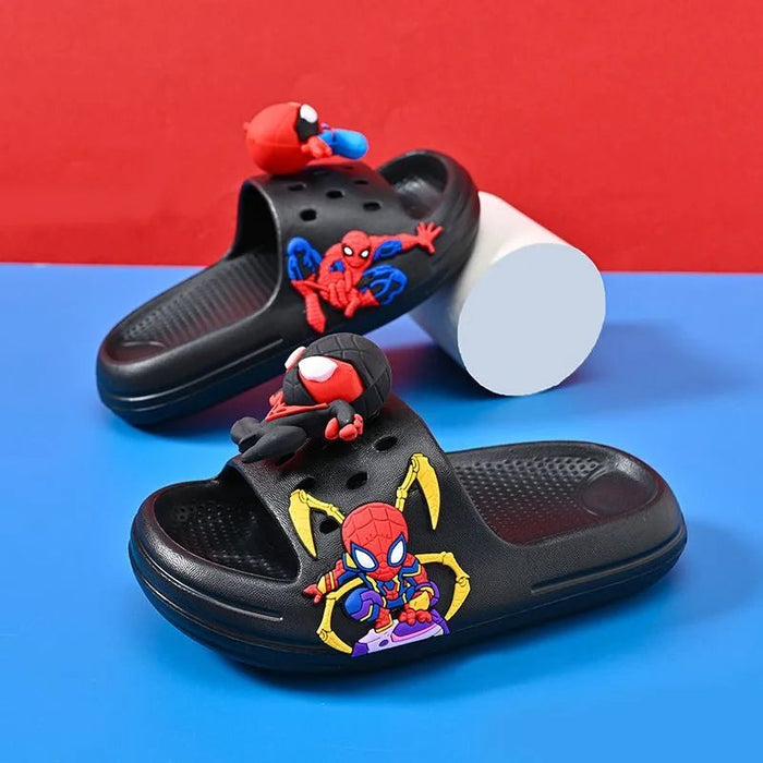 Soft Sole Spiderman Themed Slippers