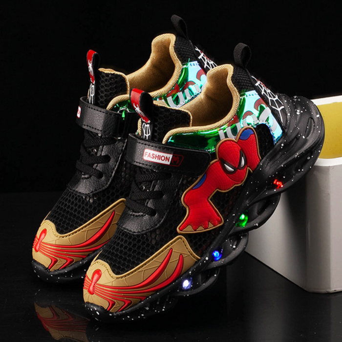 Spiderman Printed Casual LED Shoes