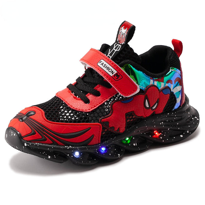 Spiderman Printed Casual LED Shoes