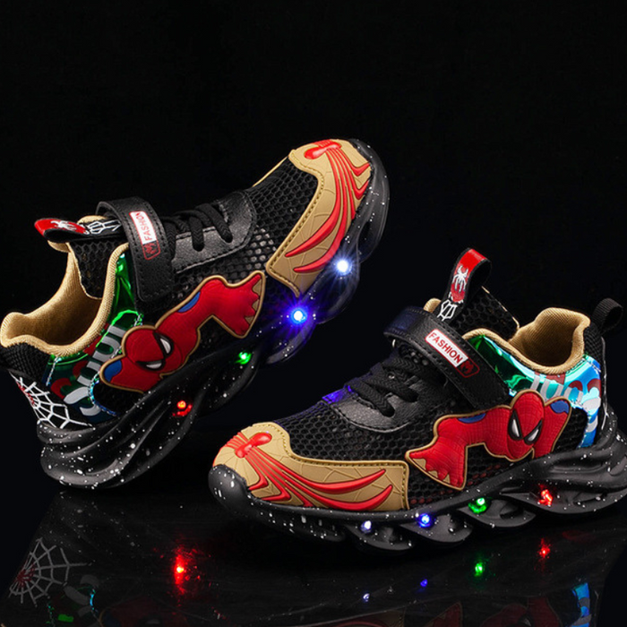 Spiderman Printed Casual LED Shoes