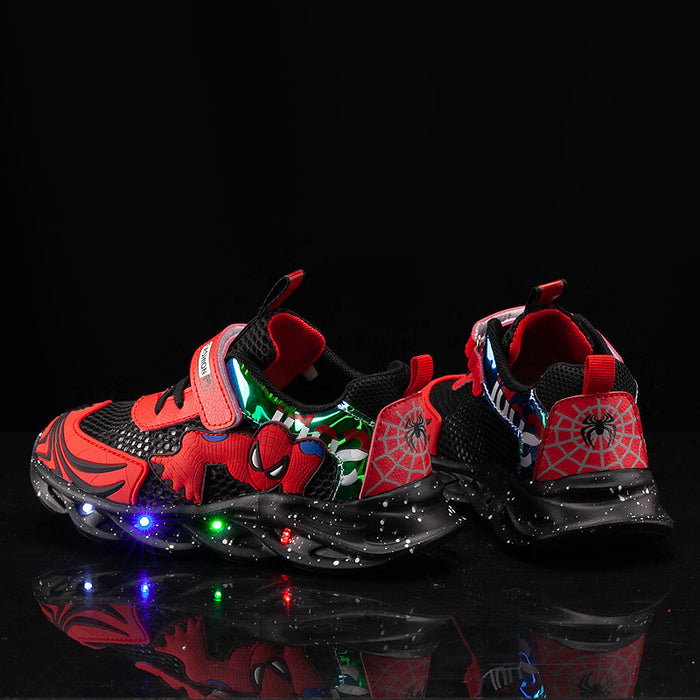 Spiderman Printed Casual LED Shoes