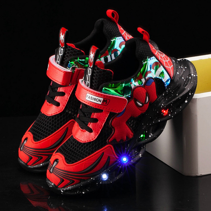 Spiderman Printed Casual LED Shoes