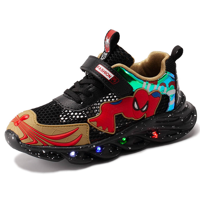 Spiderman Printed Casual LED Shoes