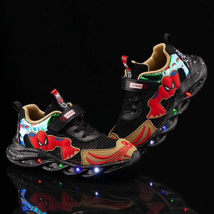 Spiderman Printed Casual LED Shoes