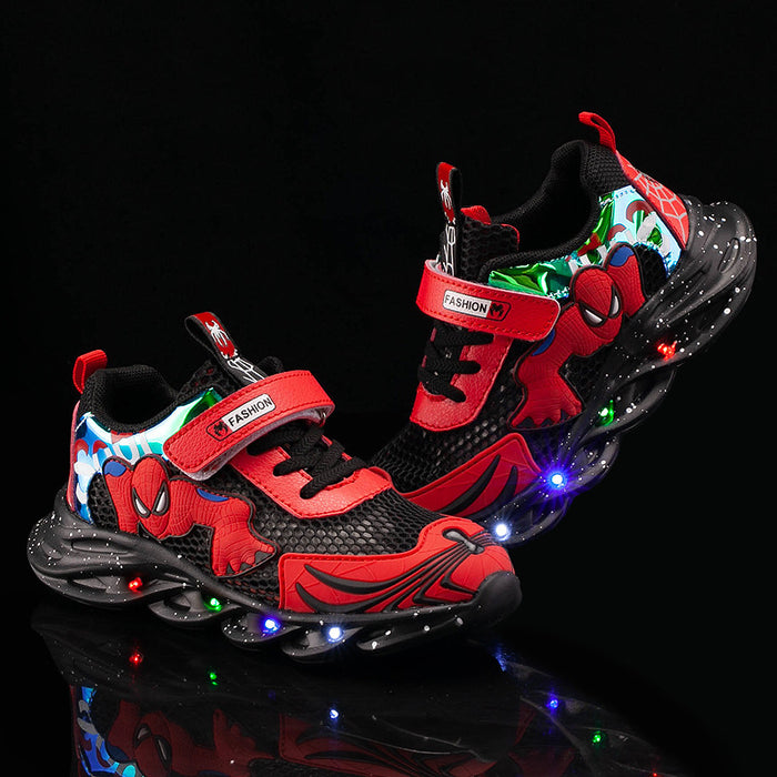 Spiderman Printed Casual LED Shoes