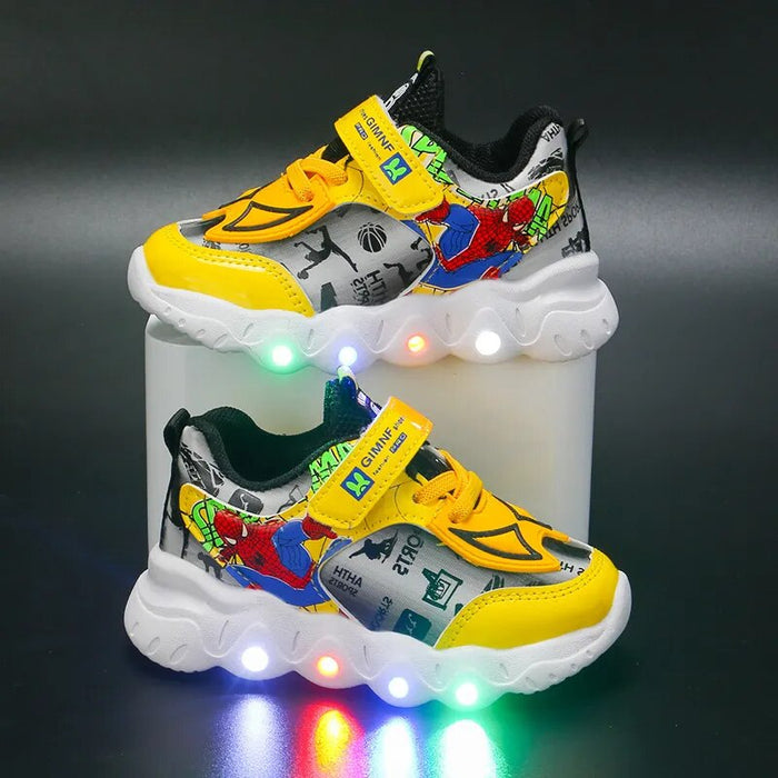 Spiderman Printed LED Casual Shoes