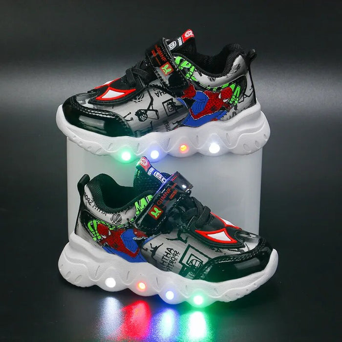 Spiderman Printed LED Casual Shoes