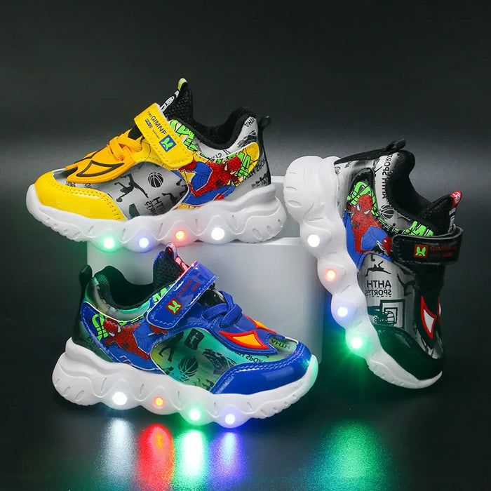 Spiderman Printed LED Casual Shoes