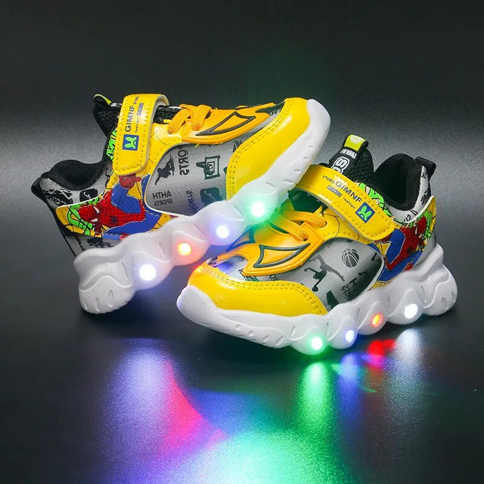 Spiderman Printed LED Casual Shoes