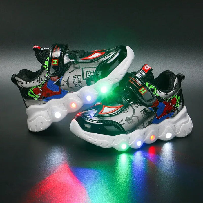 Spiderman Printed LED Casual Shoes