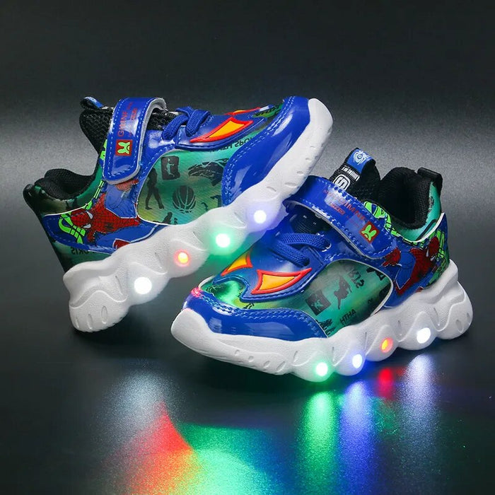 Spiderman Printed LED Casual Shoes