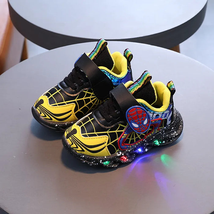 Spiderman Themed Lighted Casual Sneakers