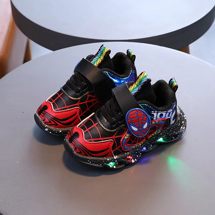 Spiderman Themed Lighted Casual Sneakers