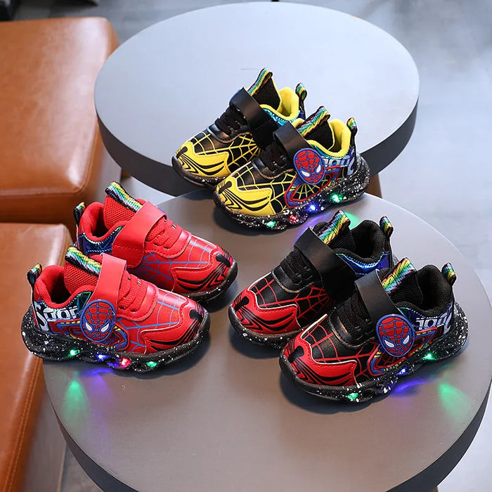 Spiderman Themed Lighted Casual Sneakers